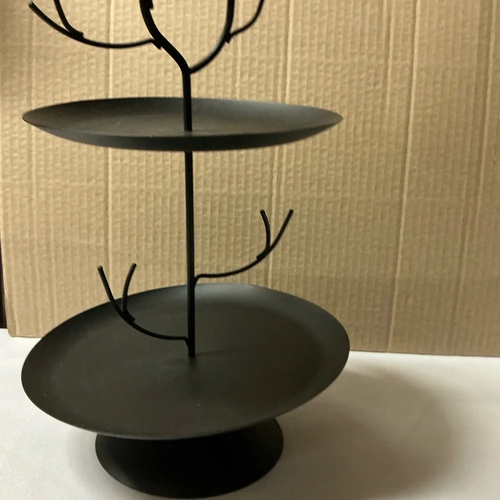 Halloween Crooked Style Tree Deer Antlers Two-Tier Metal Stand - Picture 4 of 13